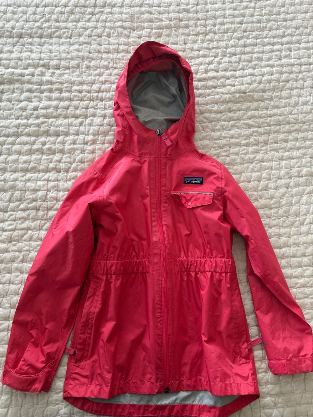 Patagonia Kids' Pink Waterproof Hooded Torrentshell jacket